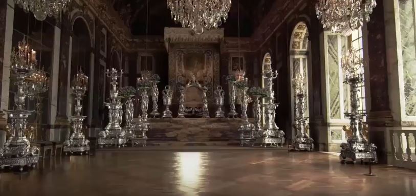 Computer reconstruction of Louis XIV's silver throne.